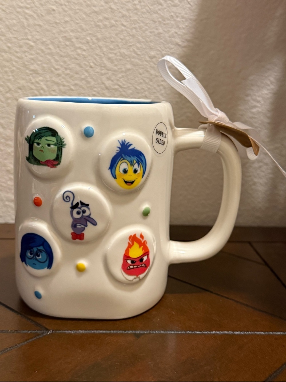 Rae Dunn Disney Pixar Inside Out Ceramic Double-sided Mug - MIXED EMOTIONS- NWT
